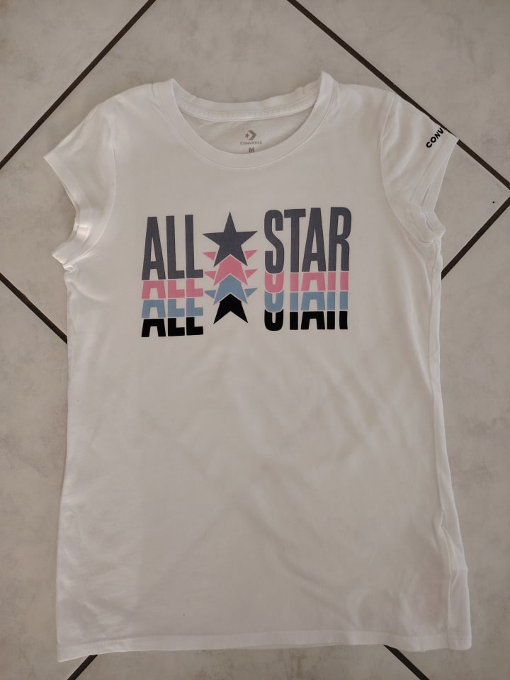 Converse Shirt in Weiß (10-12 Jahre) eher ab Gr. 140 günstig kaufen 128-140