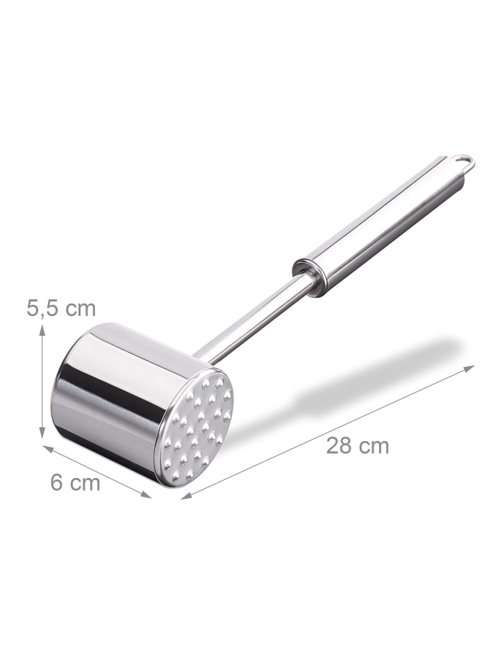 relaxdays Fleischklopfer in Silber günstig kaufen onesize