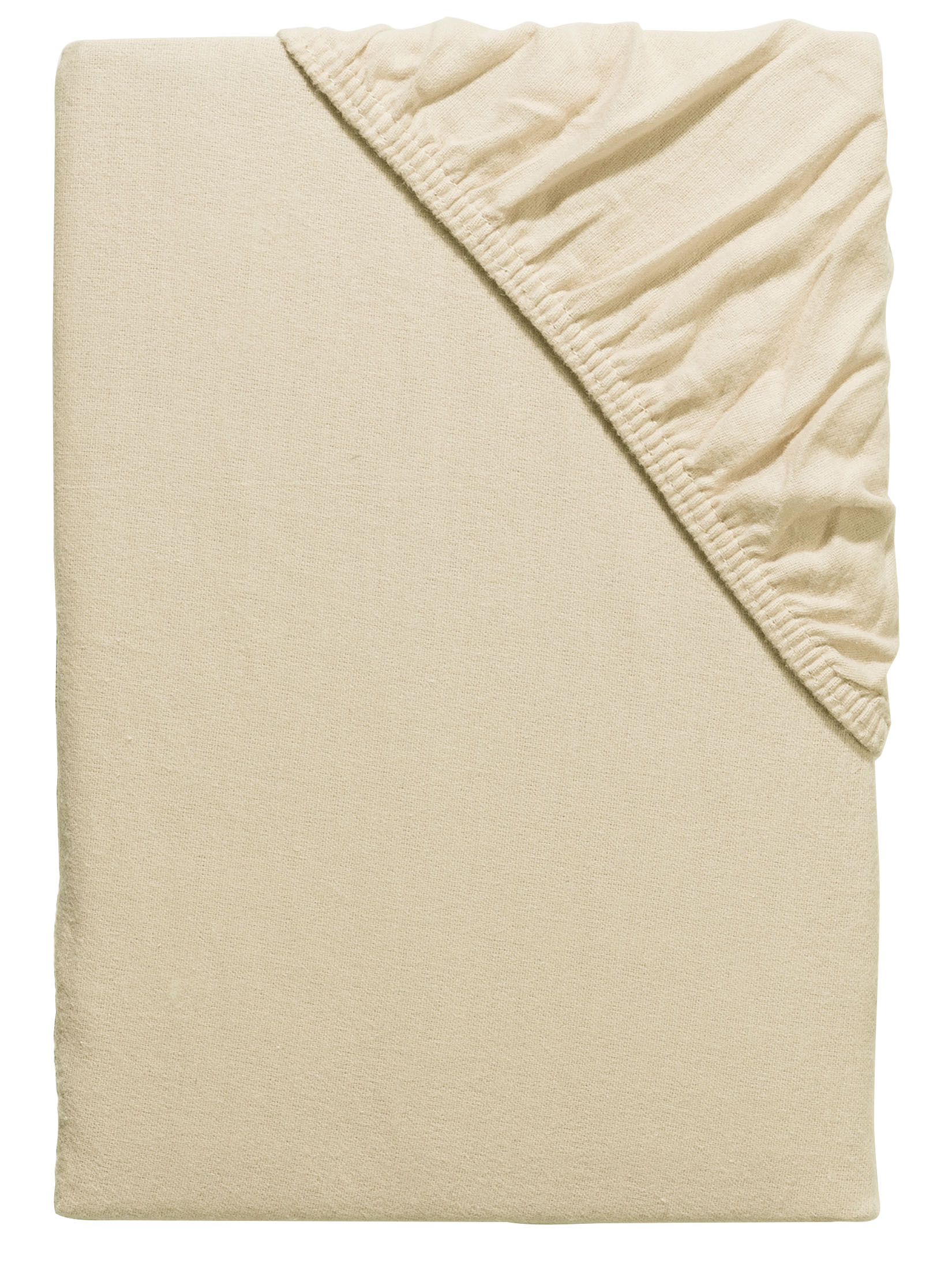 Arosa Flanell-Spannbetttuch, Creme