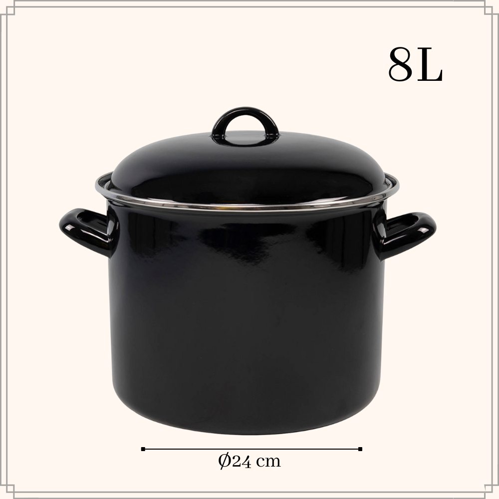 Orange85 Emaille 8 Liter Suppentopf