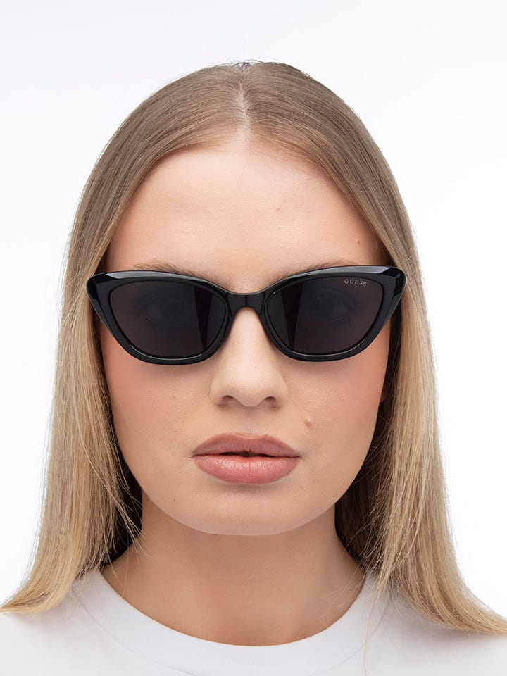 Guess Damen-Sonnenbrille in Schwarz/ Dunkelblau günstig kaufen 55