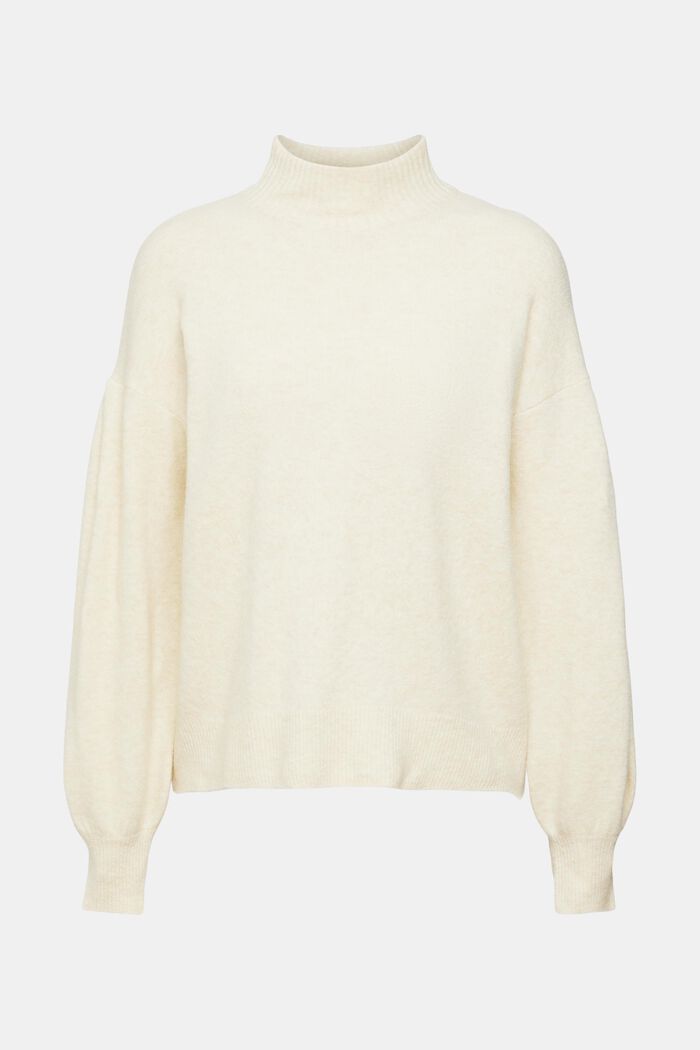 Wollmix-Pullover mit Stehkragen