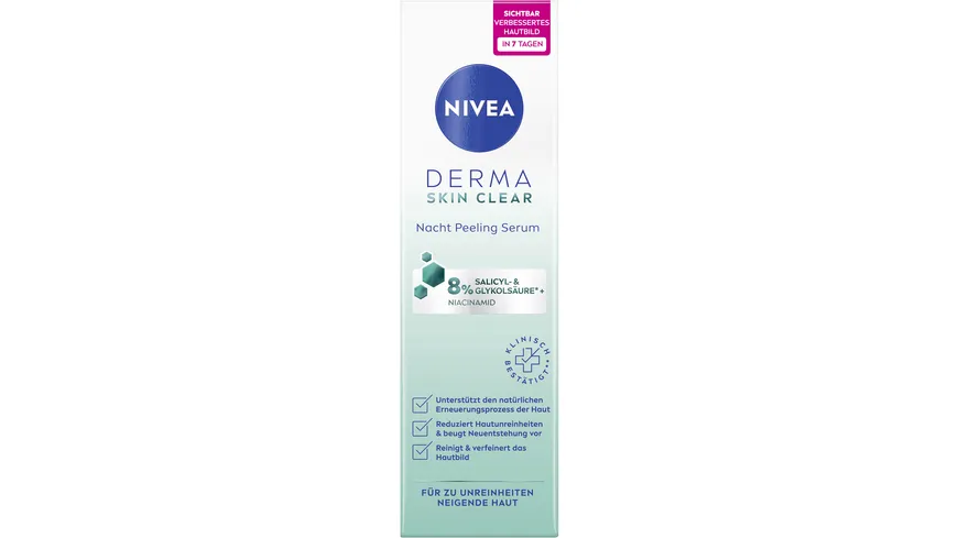 NIVEA Derma Skin Clear Nacht Peeling Serum 40 ml
