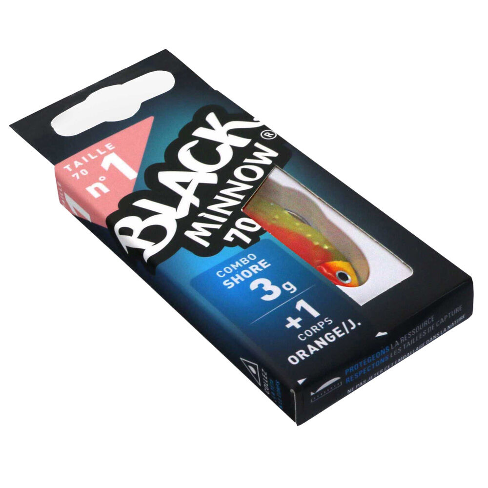 Leurre souple fiiish combo musta minnow 70 ranta 7cm 3g