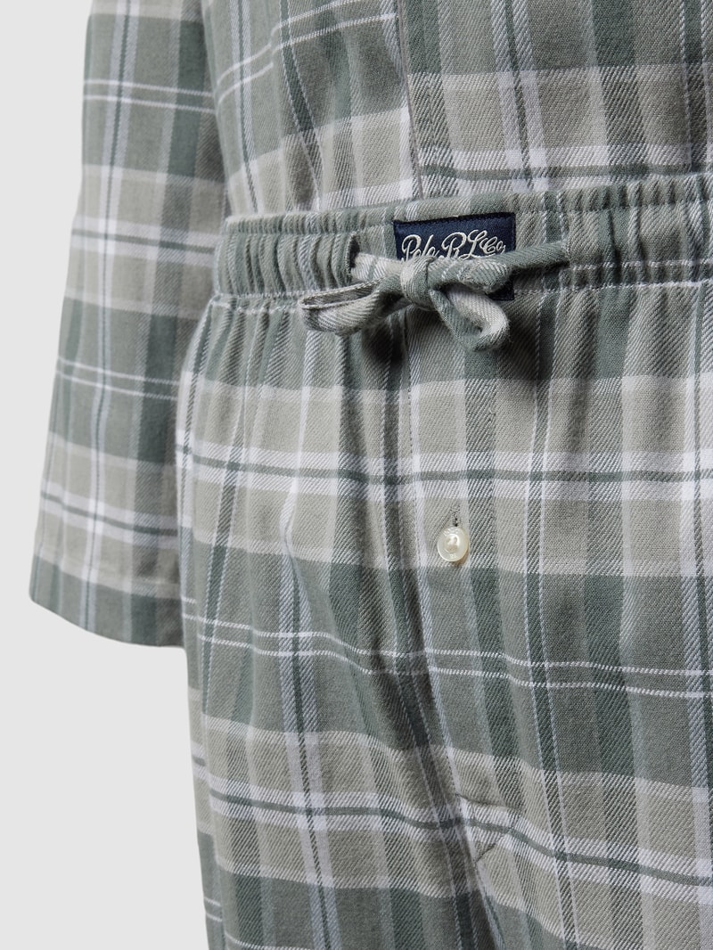 Pyjama mit Tartan-Karo in mittelgrau