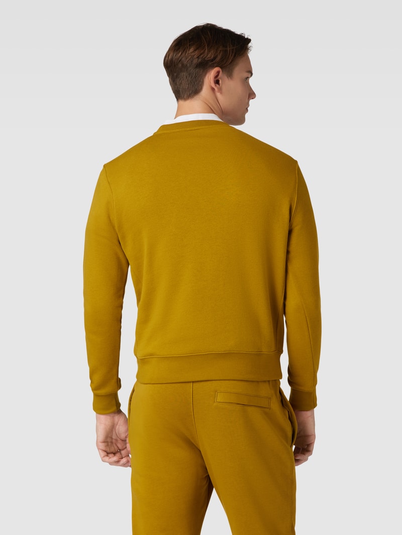 Oversized Sweatshirt mit Label-Detail in dunkelgelb