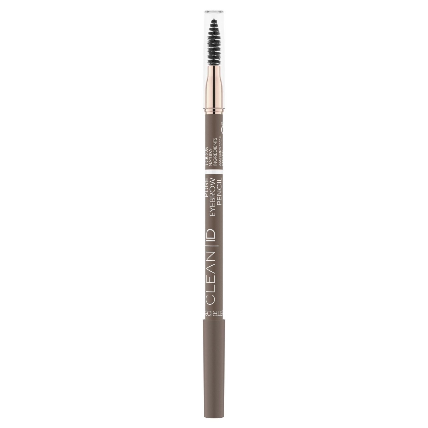 Matita per sopracciglia Catrice Clean ID Pure, doppia punta, colore marrone cenere, 040.