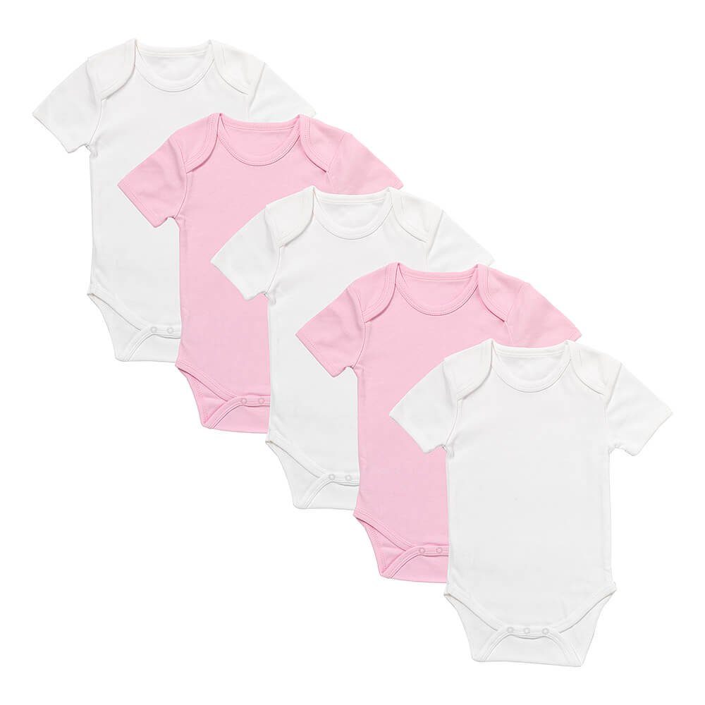 Schlummersack Kurzarmbody Baby-Bodys kurzarm 5er-Pack OEKO-TEX zertifiziert