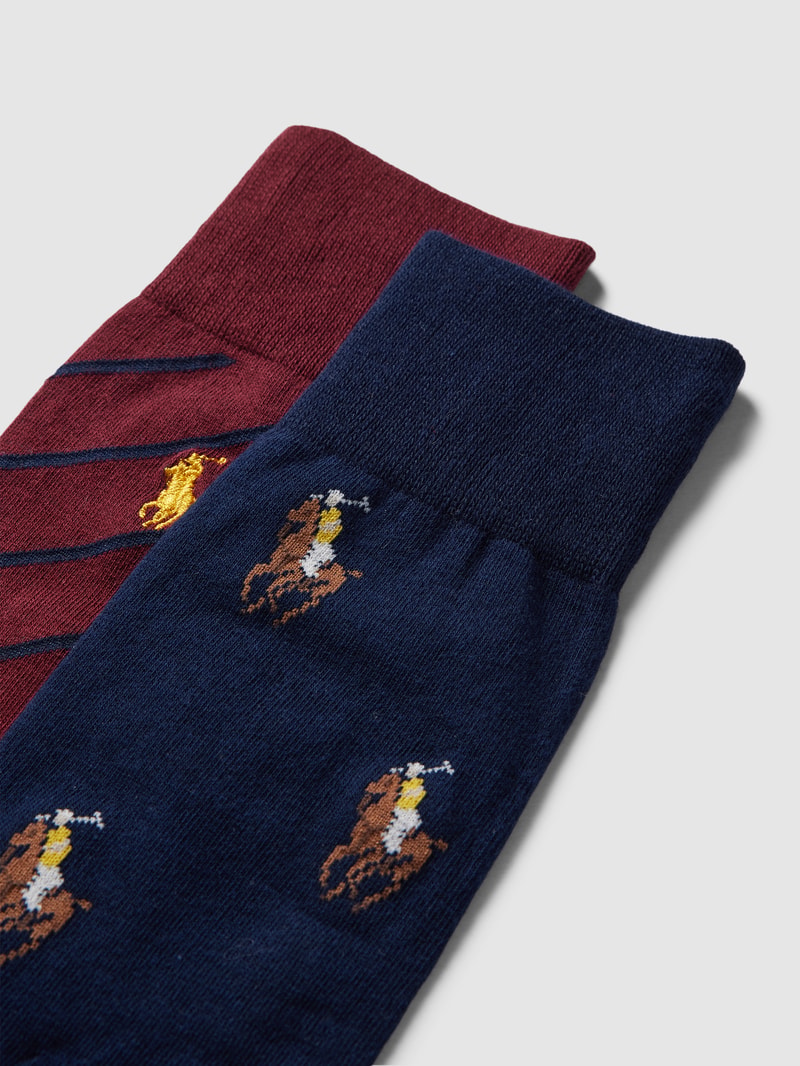 Socken im Allover-Look im 2er-Pack in dunkelblau
