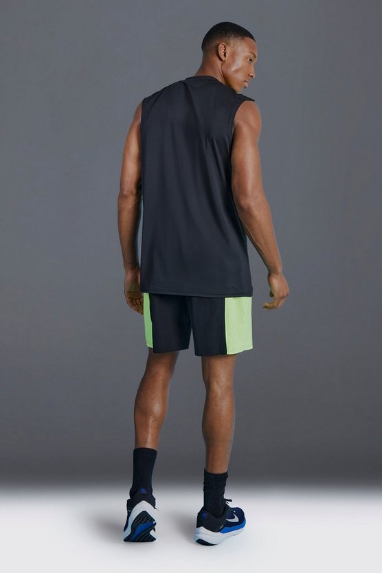 Man Active Muscle-Fit Colorblock Tanktop