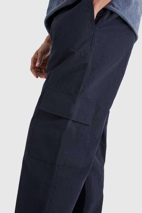 Lockere Ripstop Hose mit Kontrast-Naht