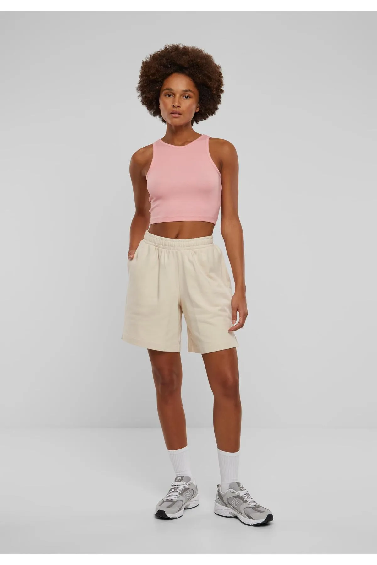 Urban Classics  Kurzes, geripptes Damenoberteil für Damen