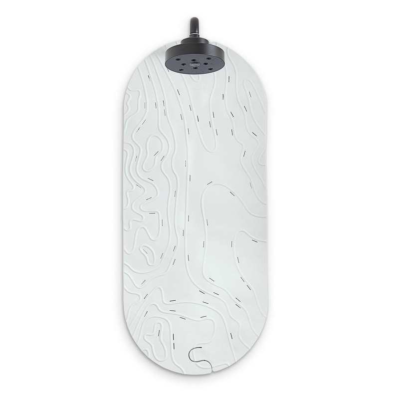 Tapis de bain antidérapant gris