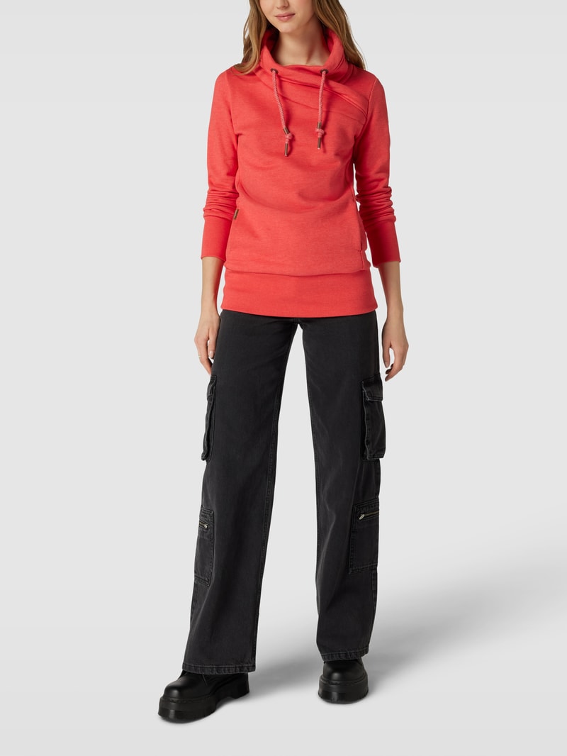 Sweatshirt mit Eingrifftaschen Modell 'NESKA' in rot