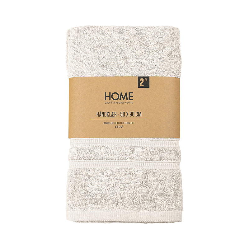 Home Håndkle Villa 2-pk 50x90 cm krem