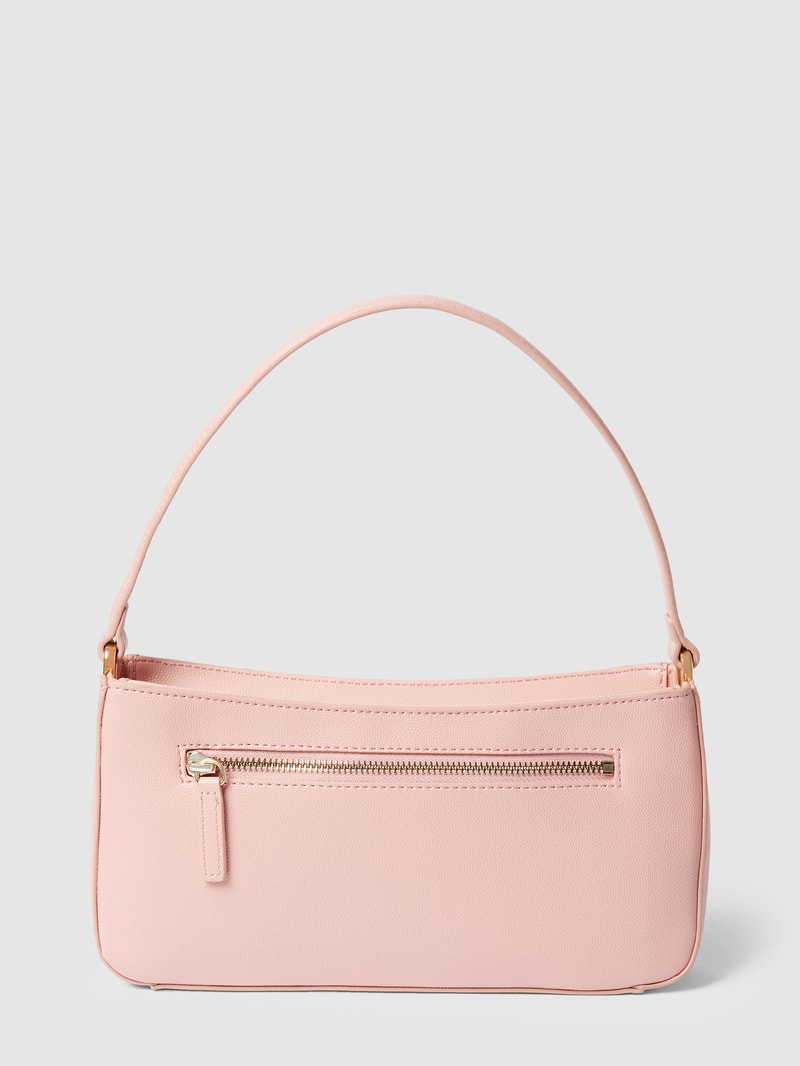 Handtasche mit Label-Applikation in rosé