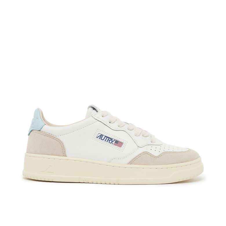 Autry Wmns Medalist Low leat/suede wht/st blue
