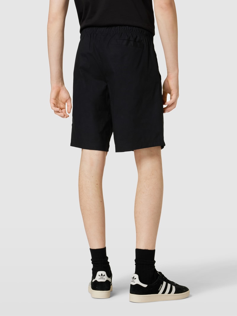 Bermudas mit Label-Detail in schwarz