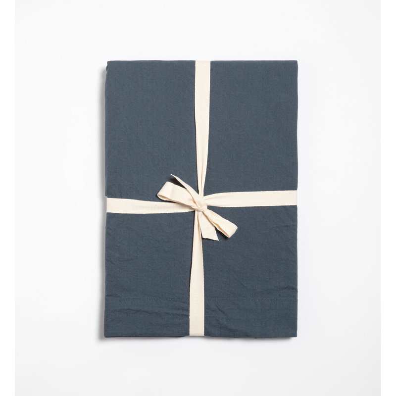 Drap plat 1 personne en Percale de Coton Bio lavé 180 x 290 cm