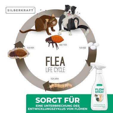 Silberkraft Insektenspray Flohspray Hunde & Katzen, 500 ml, 1-St.