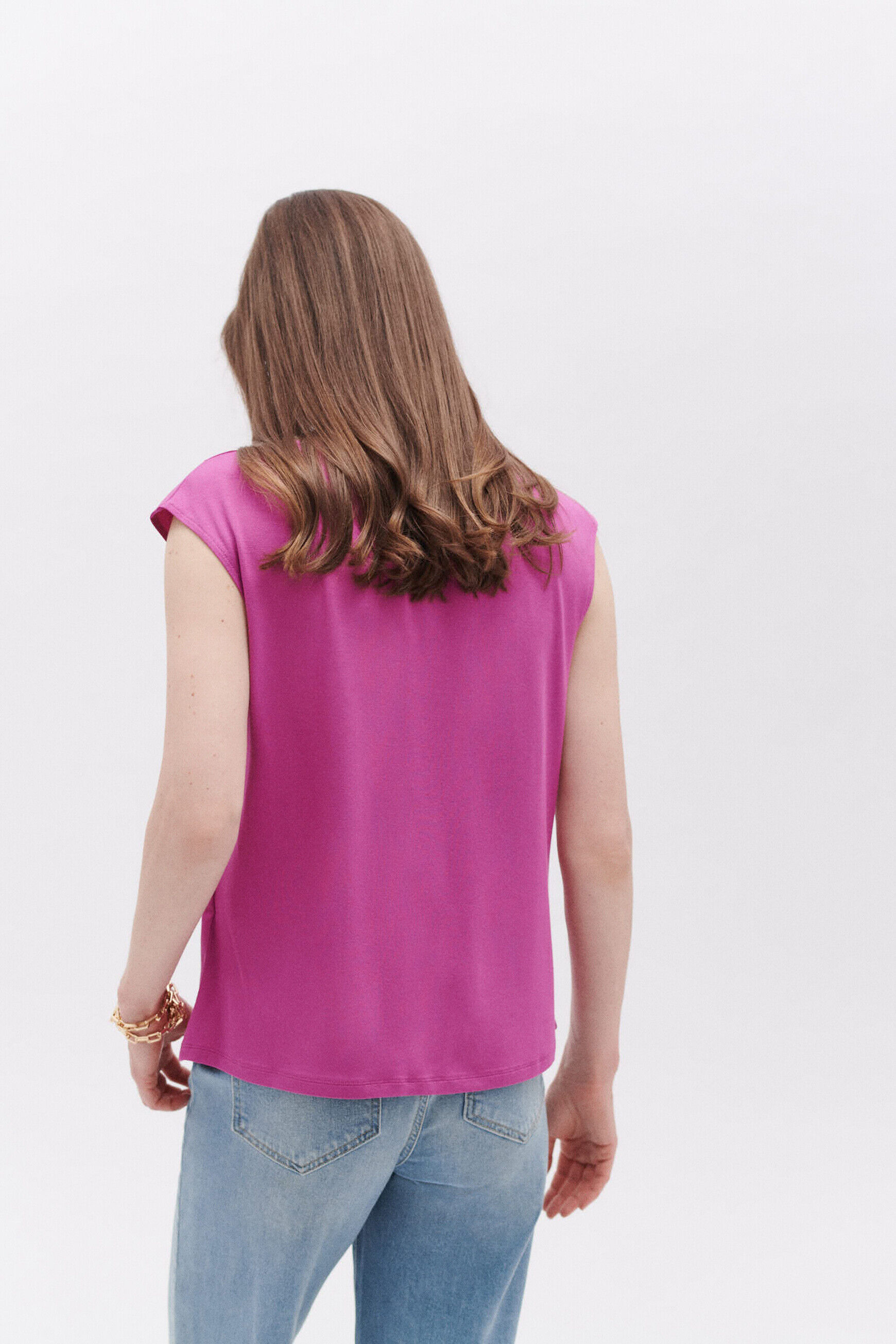 T-shirt tkaren violet clair femme