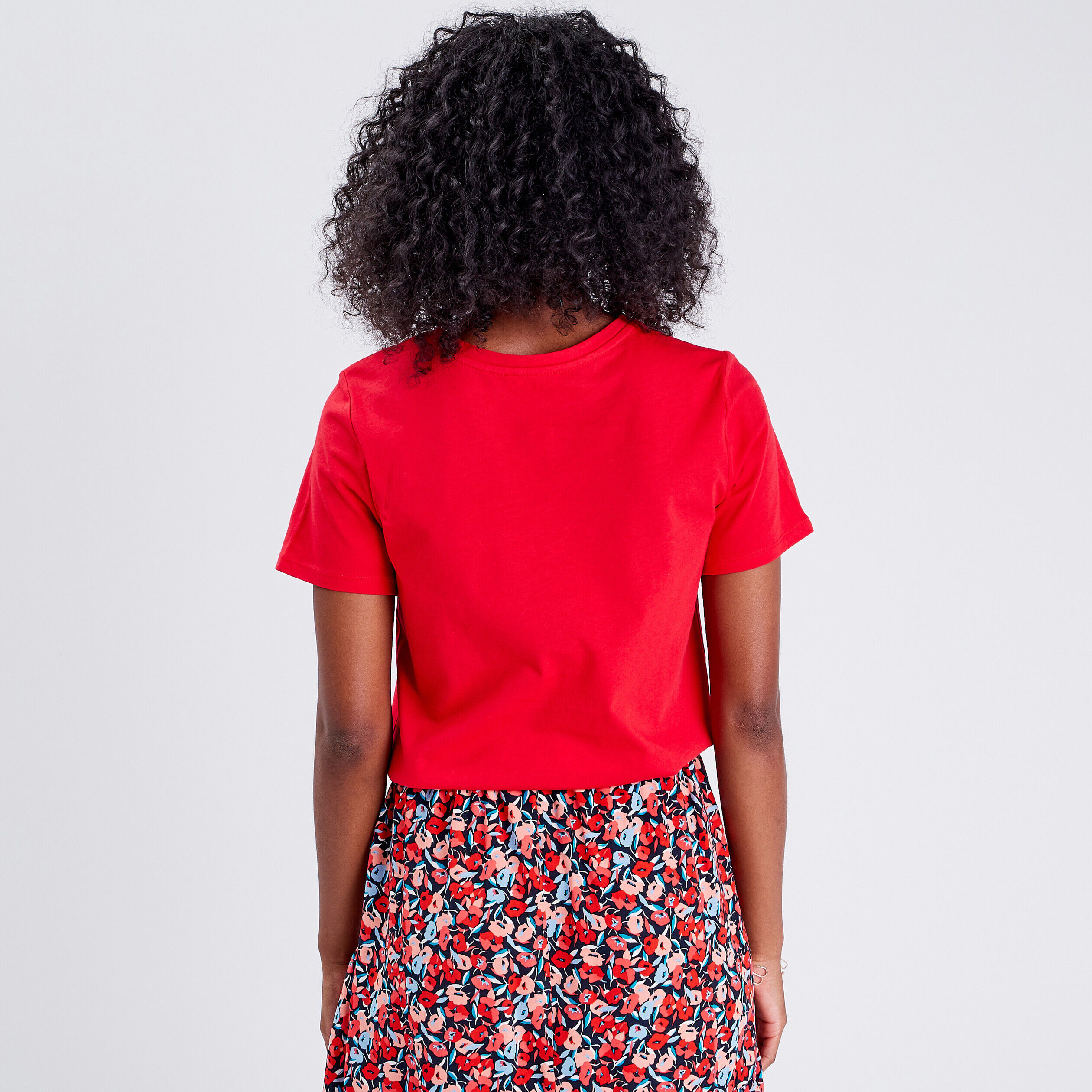 T-shirt manches courtes rouge femme | Cache Cache