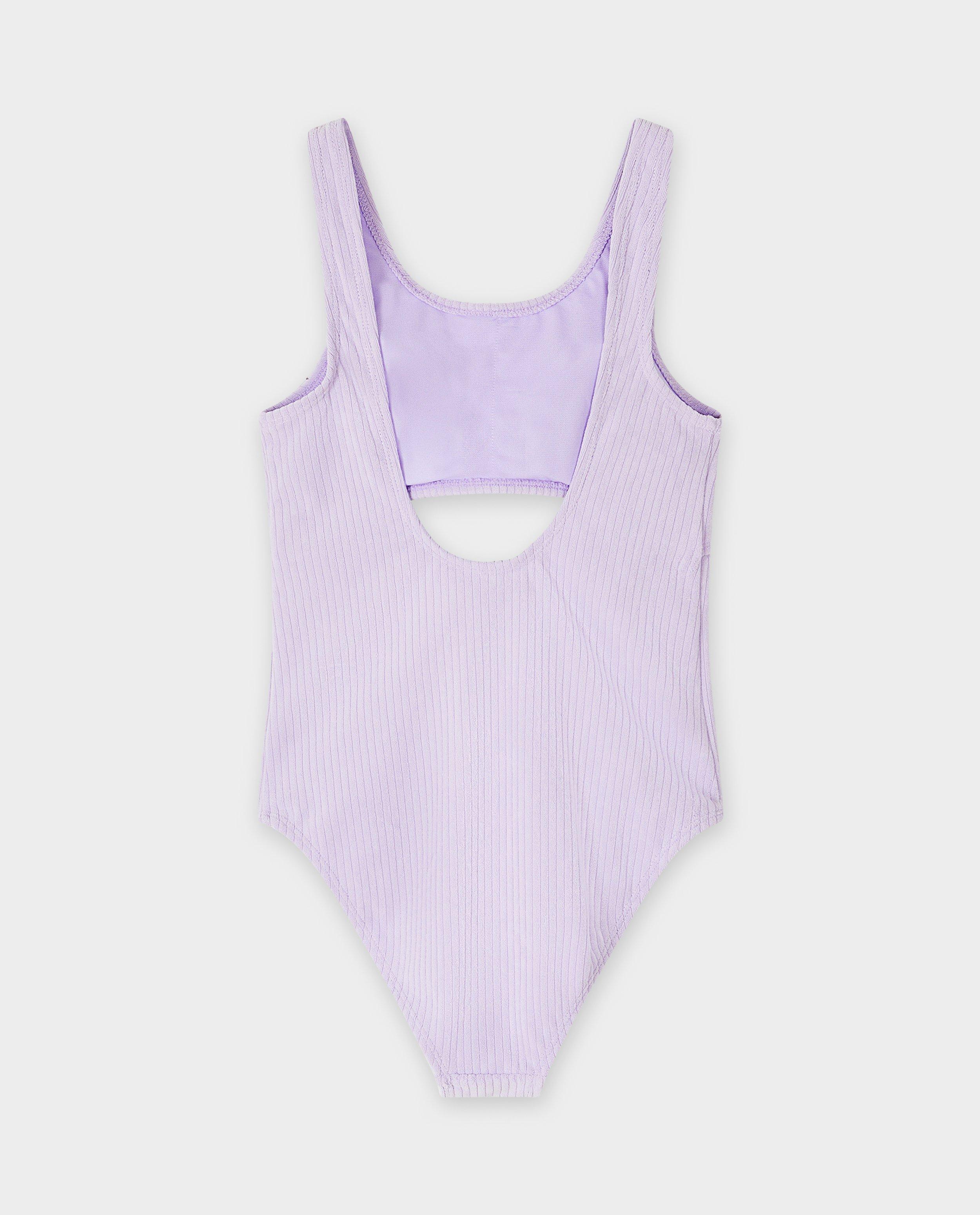 Costum de baie texturat, model groggy, liliac XXS-L