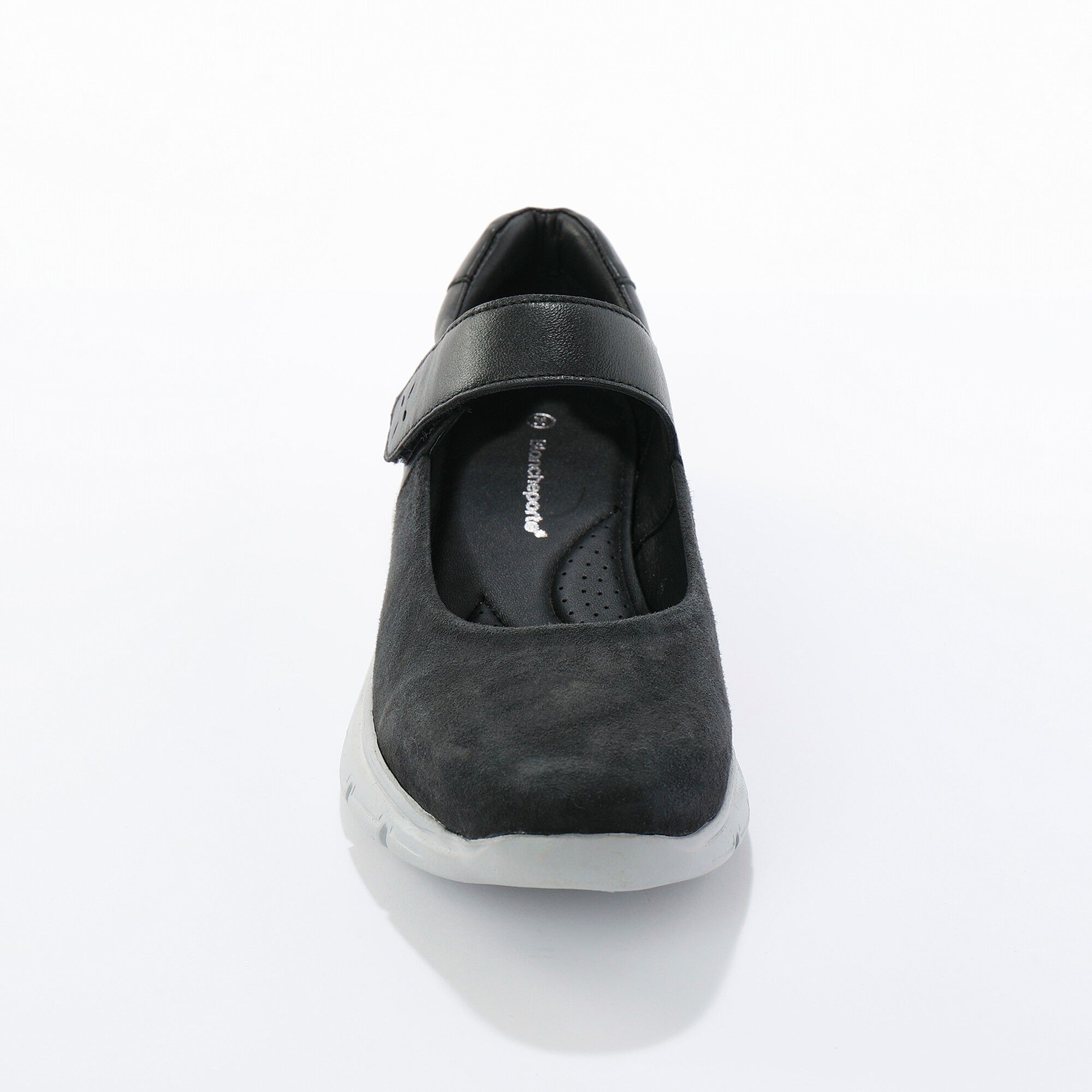 Ballerines de marche scratchées, cuir