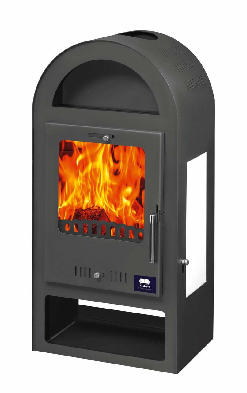 Moeby24 Kamin Ofen Kaminofen Anthrazit 7,78KW Rauchrohr A  EEK A