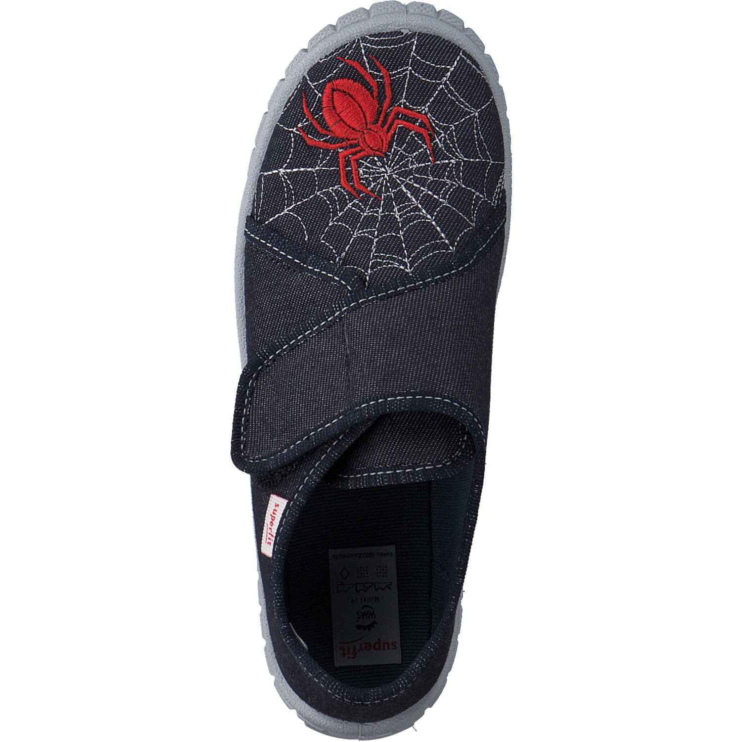 Superfit BILL 00271, Hausschuhe, Kinder, Blau (Spinne)