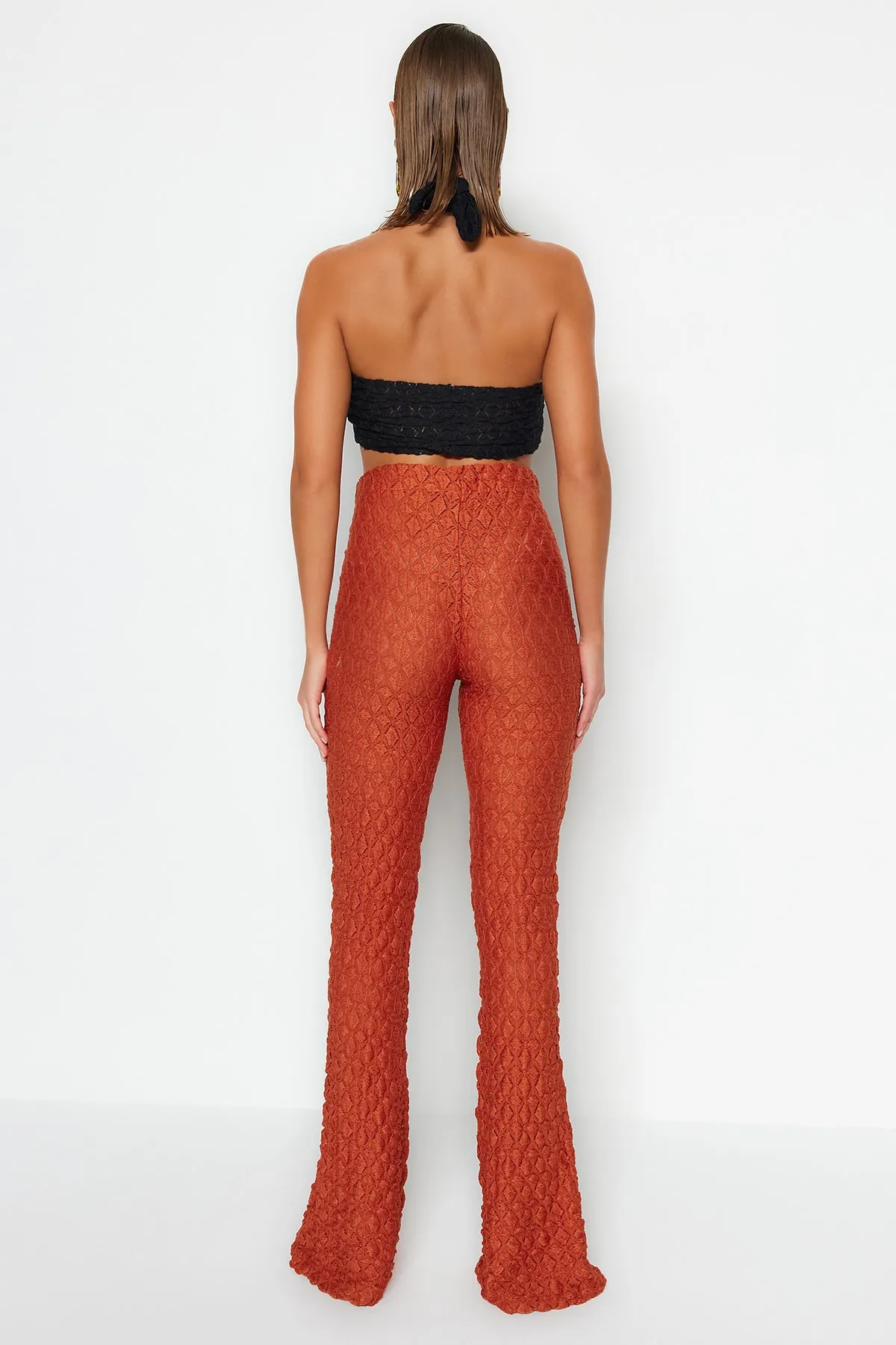 Trendyol Collection  Braune Strickhose TBESS23PL00005