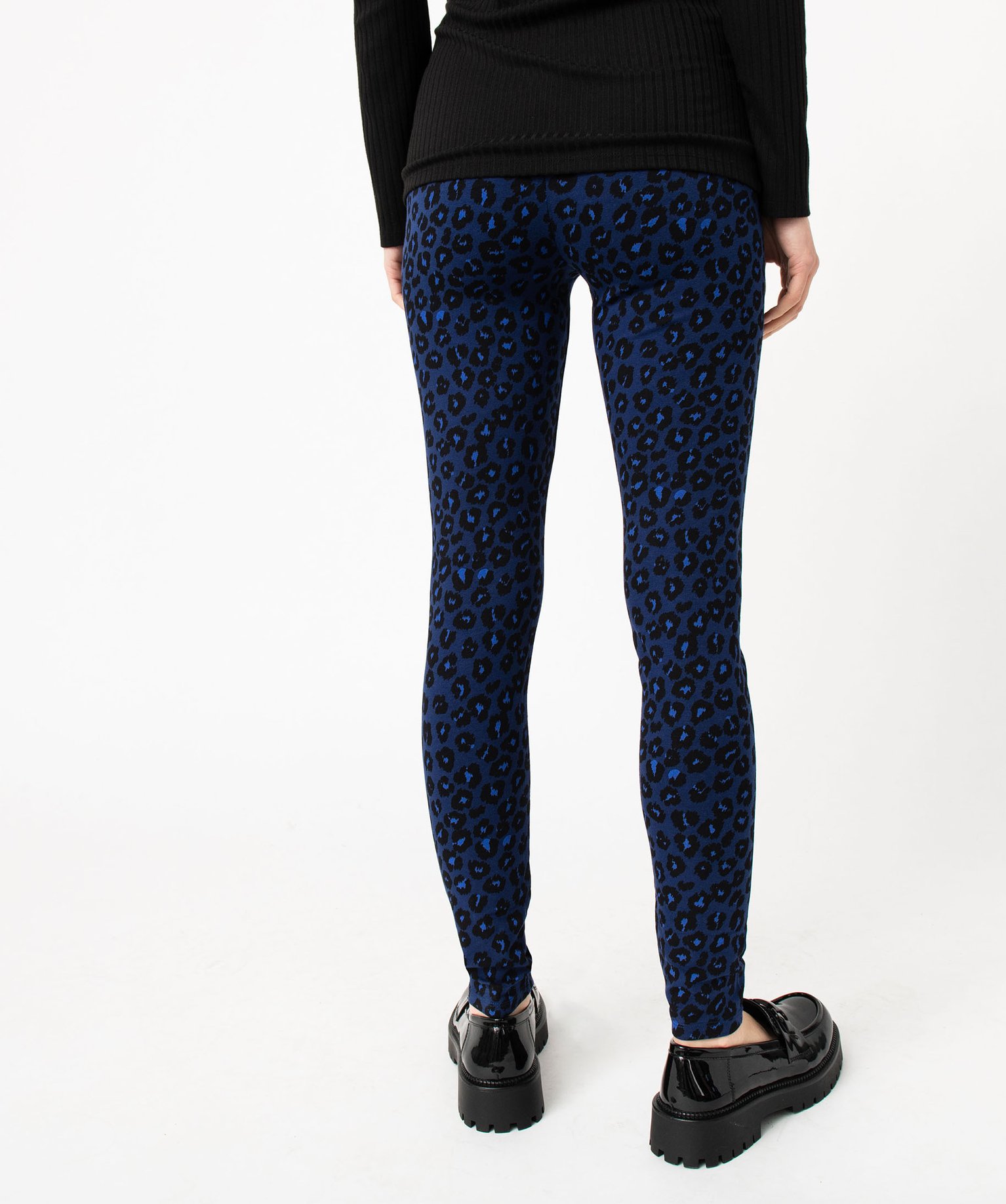 Leggings de grossesse à motifs tachetés bleu fonce | GEMO