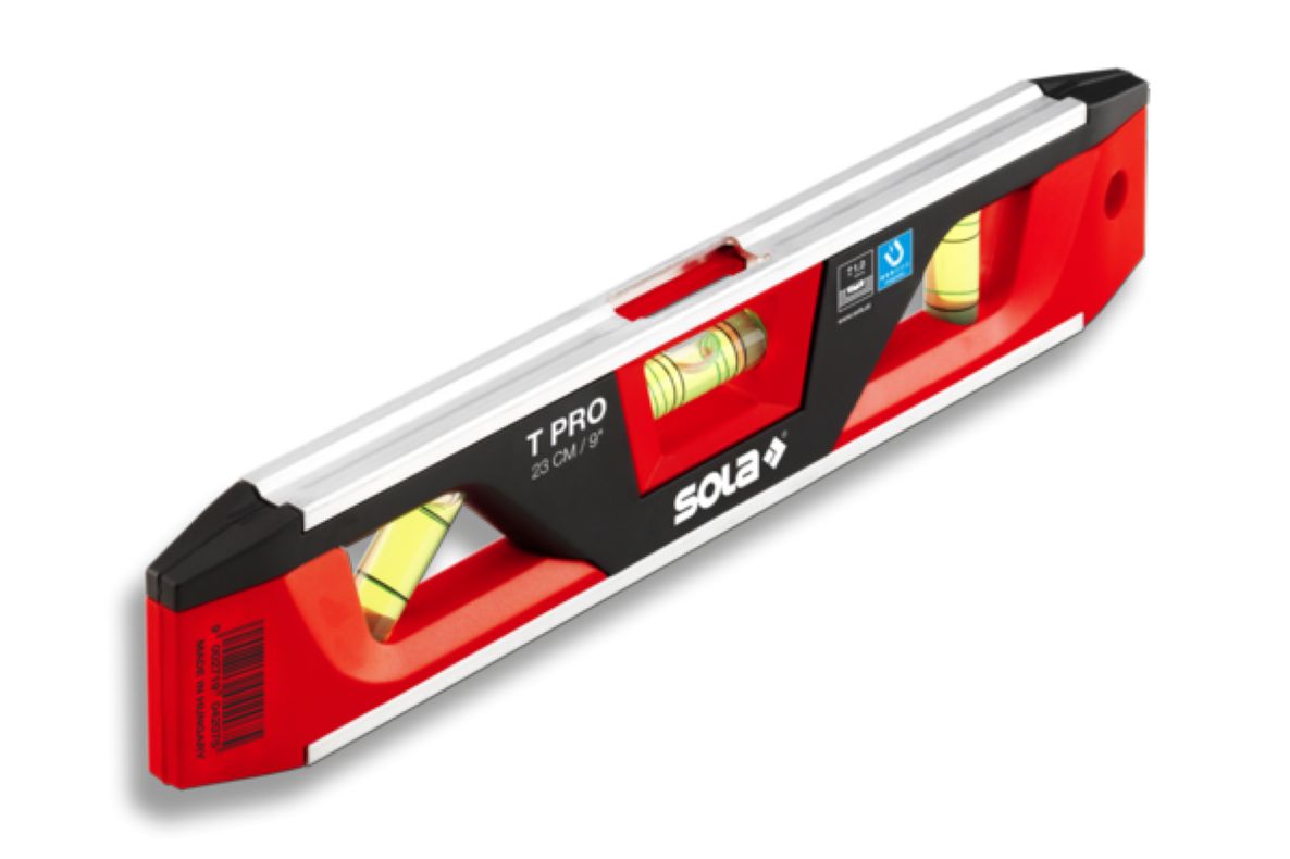 Sola 01430701 T-PRO Nivelă magnetică cu torpilă din aluminiu și plastic 23 cm