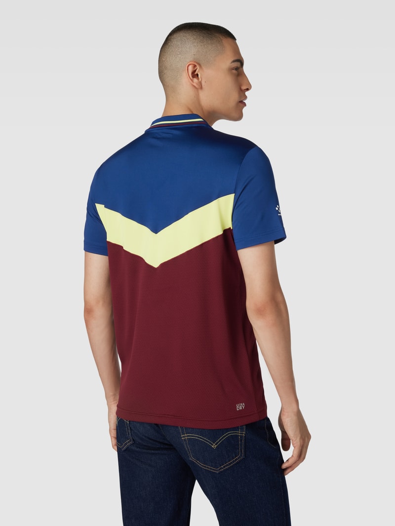 Poloshirt mit Label-Print in bordeaux rot