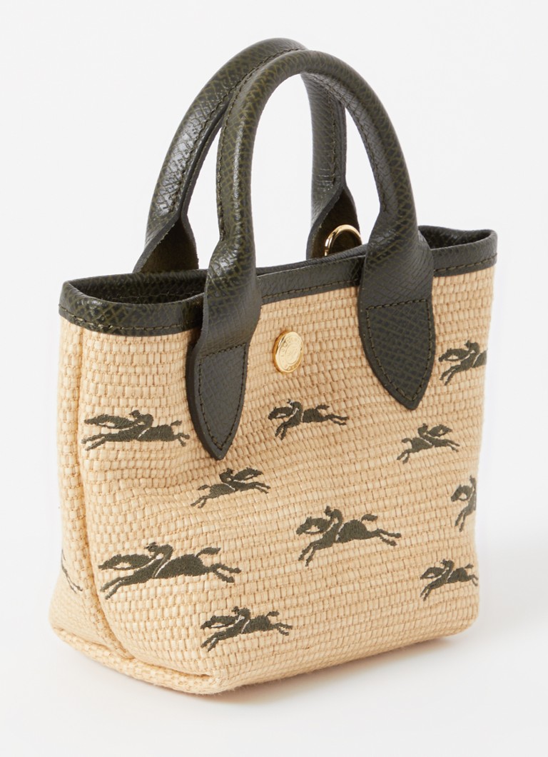 Longchamp Le Panier Pliage handbag XS with leather details