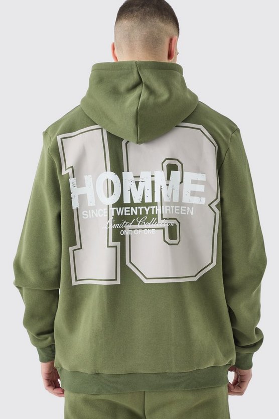 Tall Homme Official 13 Khaki Trainingsanzug mit Kapuze
