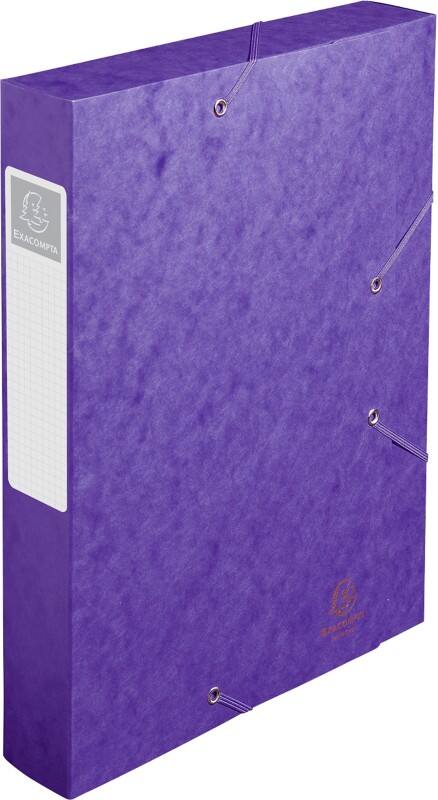 Exacompta Archivboxen 16015H DIN A4 Lila Beschichteter Manila Karton 25 x 33 cm 10 Stück