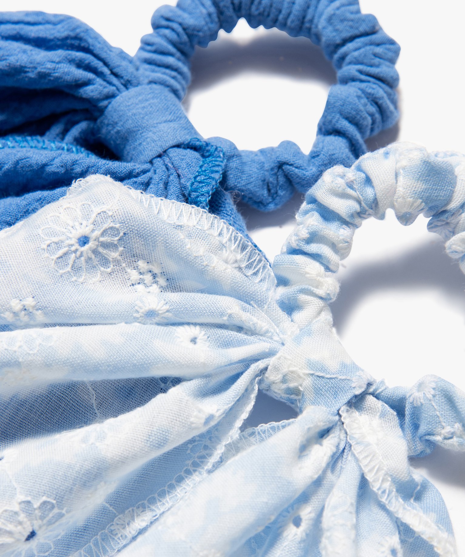 Elastiques cheveux effet foulard fille (lot de 2) bleu | GEMO
