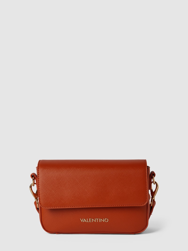 Handtasche mit Label-Detail Modell 'ZERO' in dunkel orange