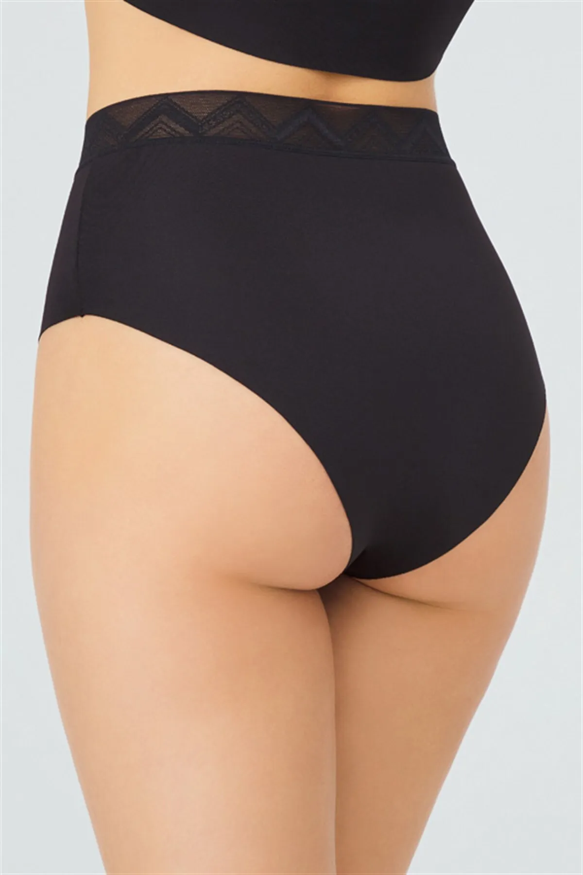 Cottonhill  Basic-Bikini-Höschen mit hoher Taille, lasergeschnitten, 3er-Pack – 3