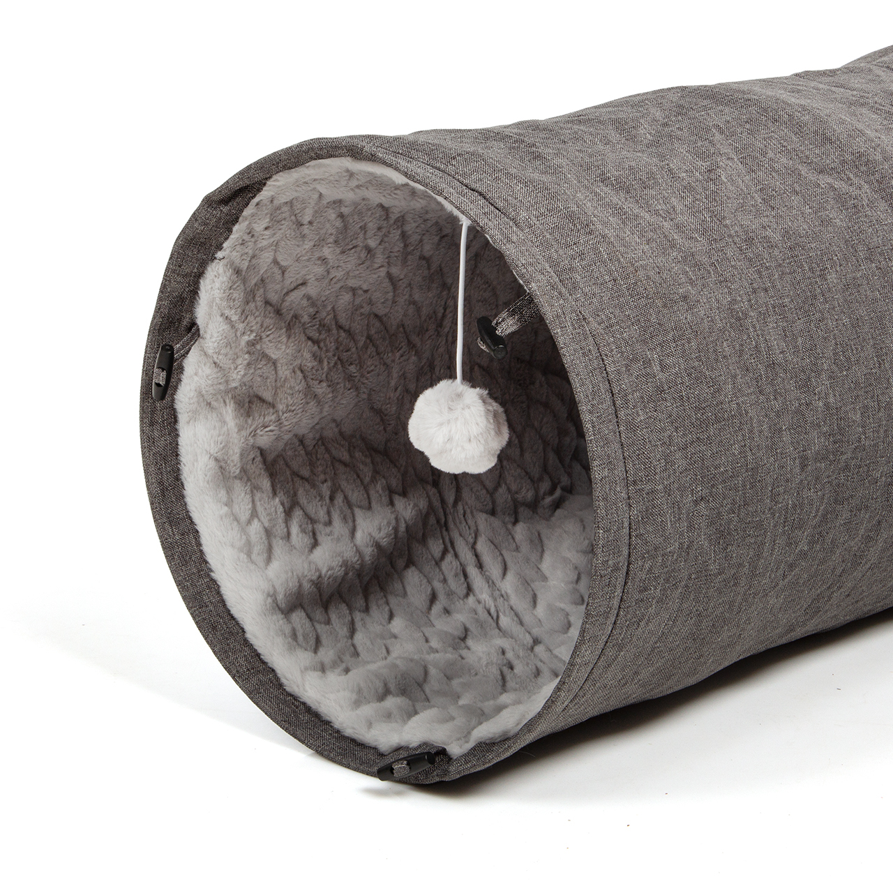 Canadian Cat Company Katzentunnel Canadian Cat Company Katzentunnel XXL mit Kuschelfell grau