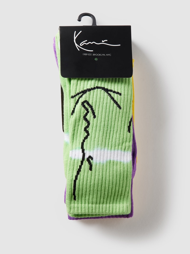 Socken mit Label-Print im 3er-Pack in mint