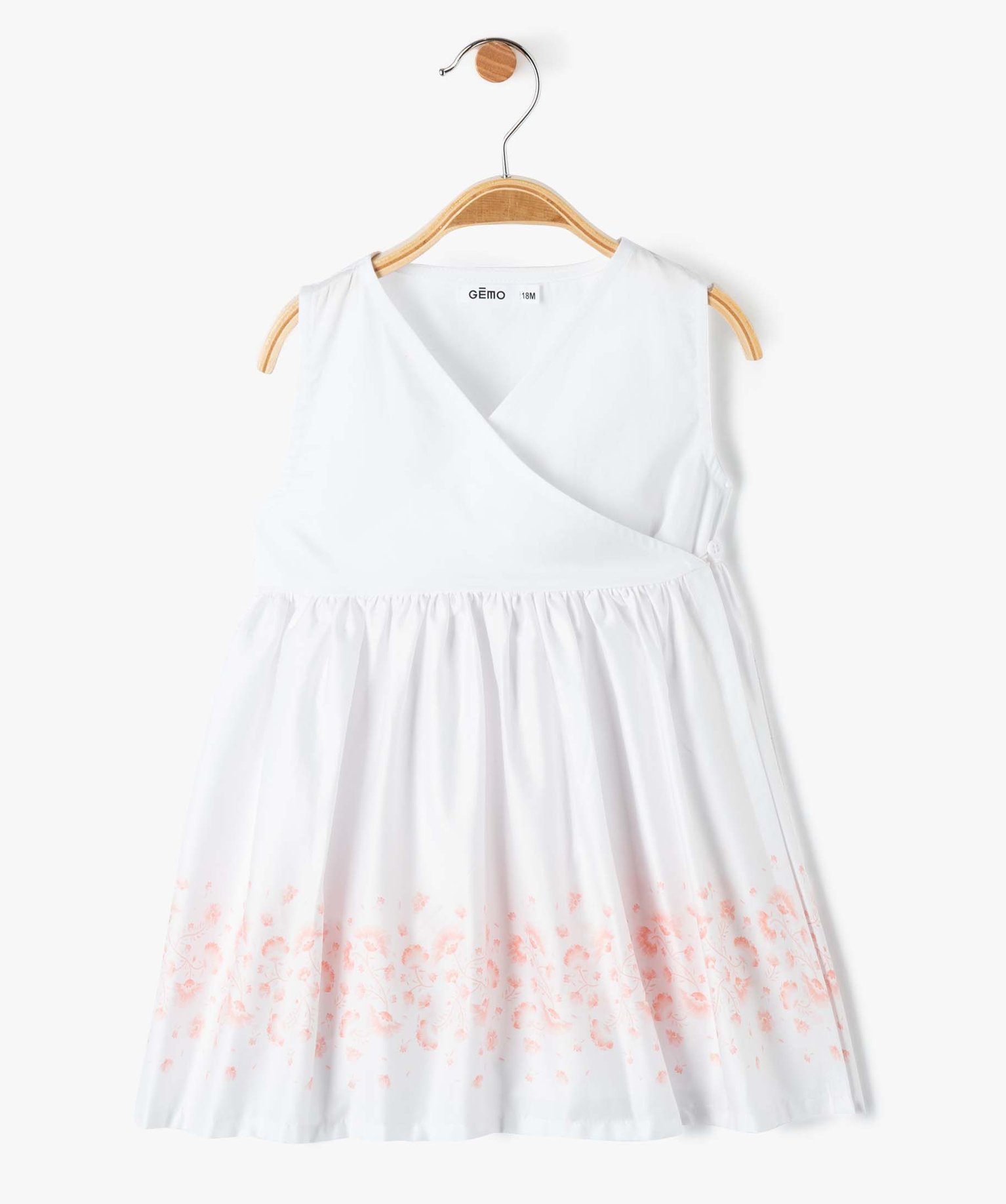 Robe bébé fille portefeuille à motif fleuri multicolore | GEMO