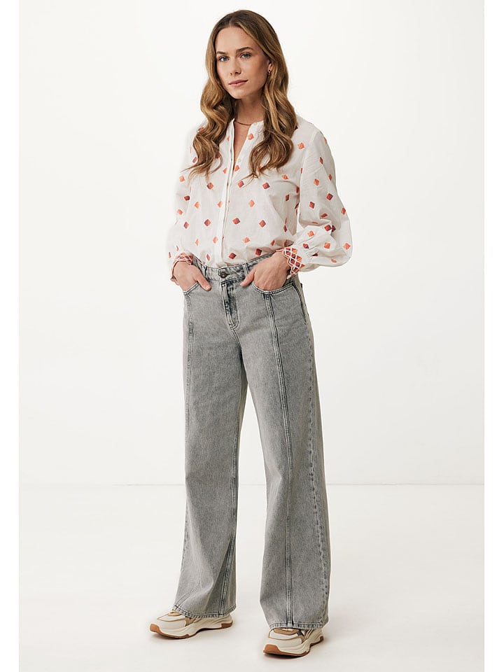 Mexx Bluse in Weiß/ Orange günstig kaufen