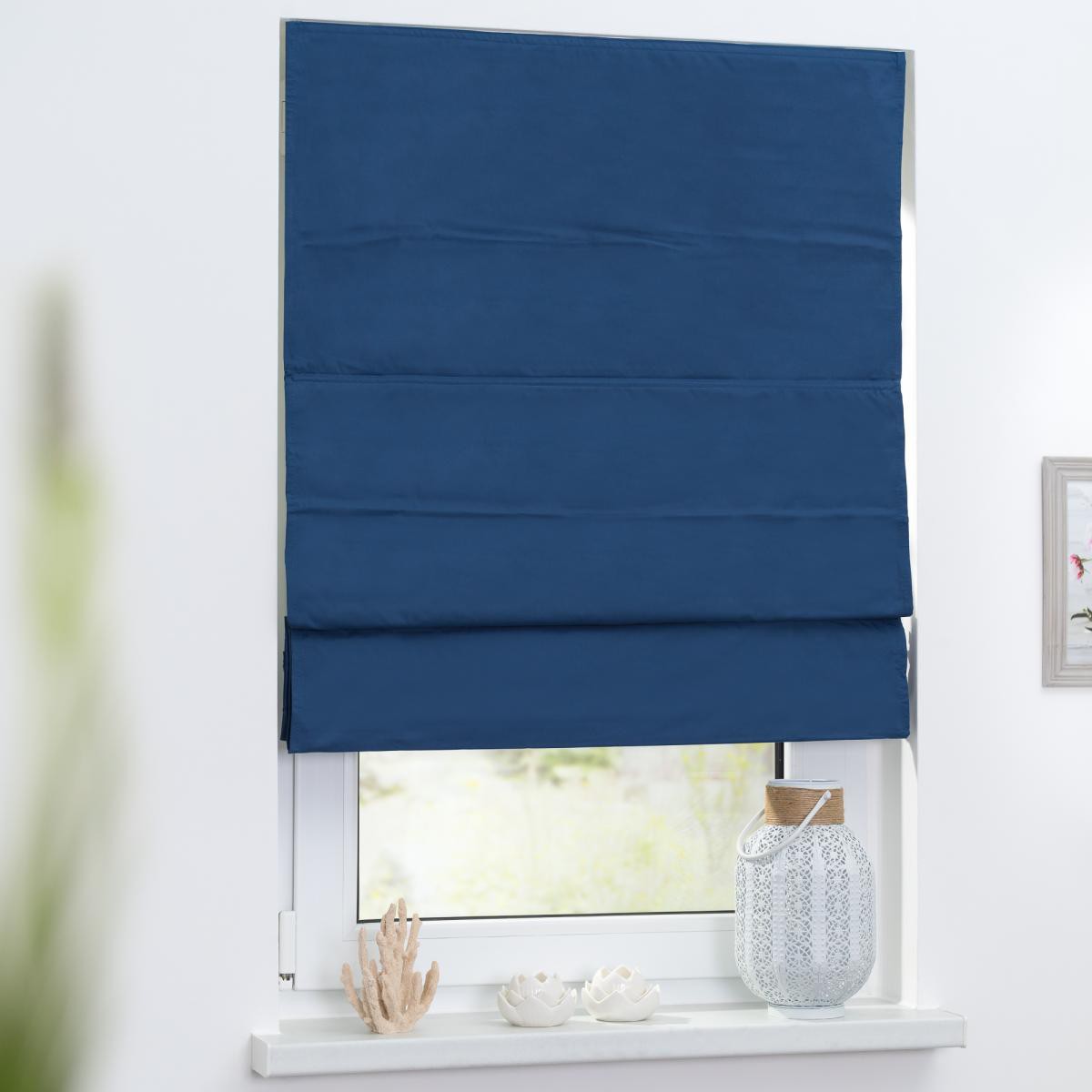 Lichtblick Raffrollo Verdunkelung, Seitenzug Blau, 80 cm x 180 cm (B x L)