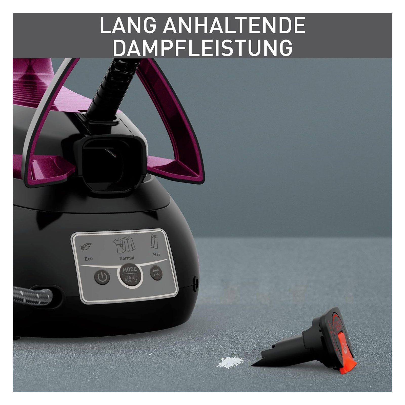 Tefal Dampfbügelstation SV8152E0 EXPRESS, Kontinuierliche Dampfabgabe, Abnehmbarer Kalk-Kollektor