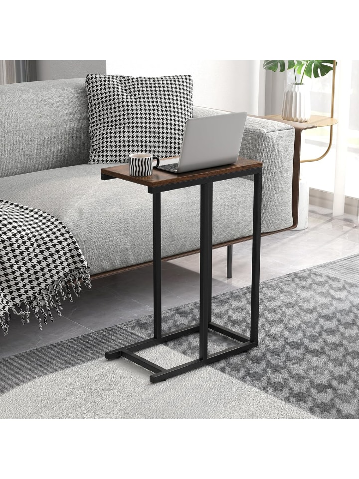 COSTWAY Beistelltisch C-Form in Braun günstig kaufen onesize