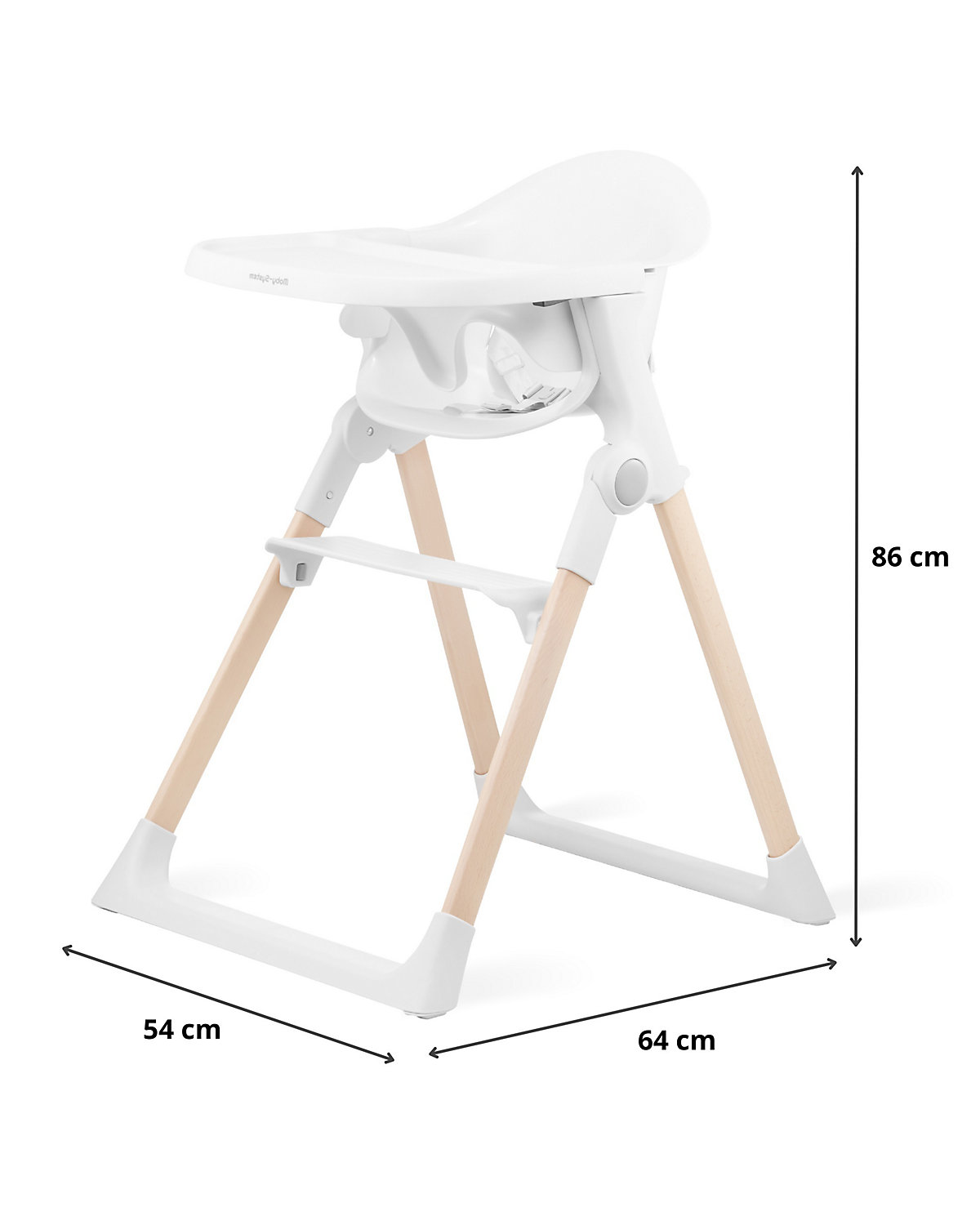 Kinder Hochstuhl Nina, Hochstuhl mit Tablett und Fußstütze für Kinder