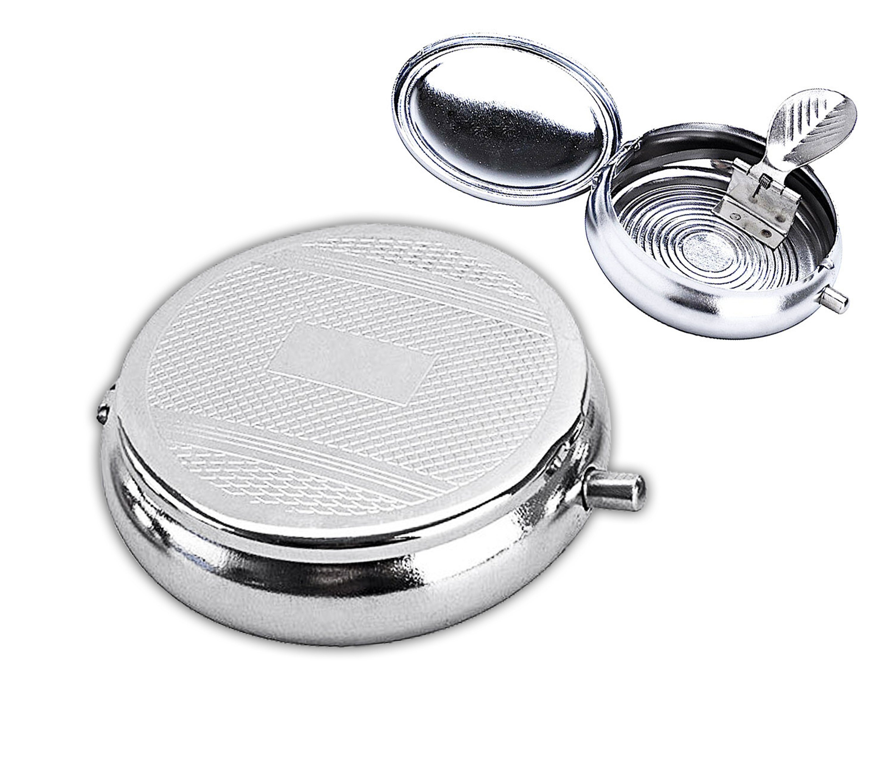 CHAMP Aschenbecher Taschen ASCHENBECHER Champ Ø5cm Deckel Glutkiller Metall Reiseaschenbecher 19
