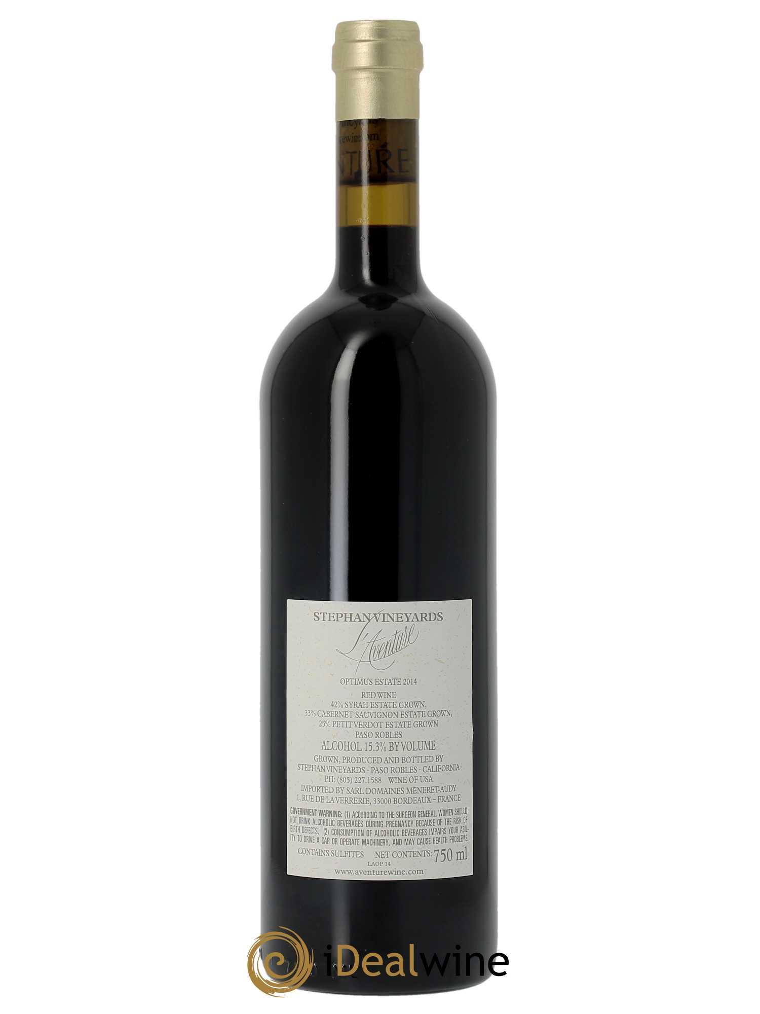 Paso Robles L'aventure Optimus (CBO à partir de 6 BTS) 2014 - Lot de 1 Bouteille